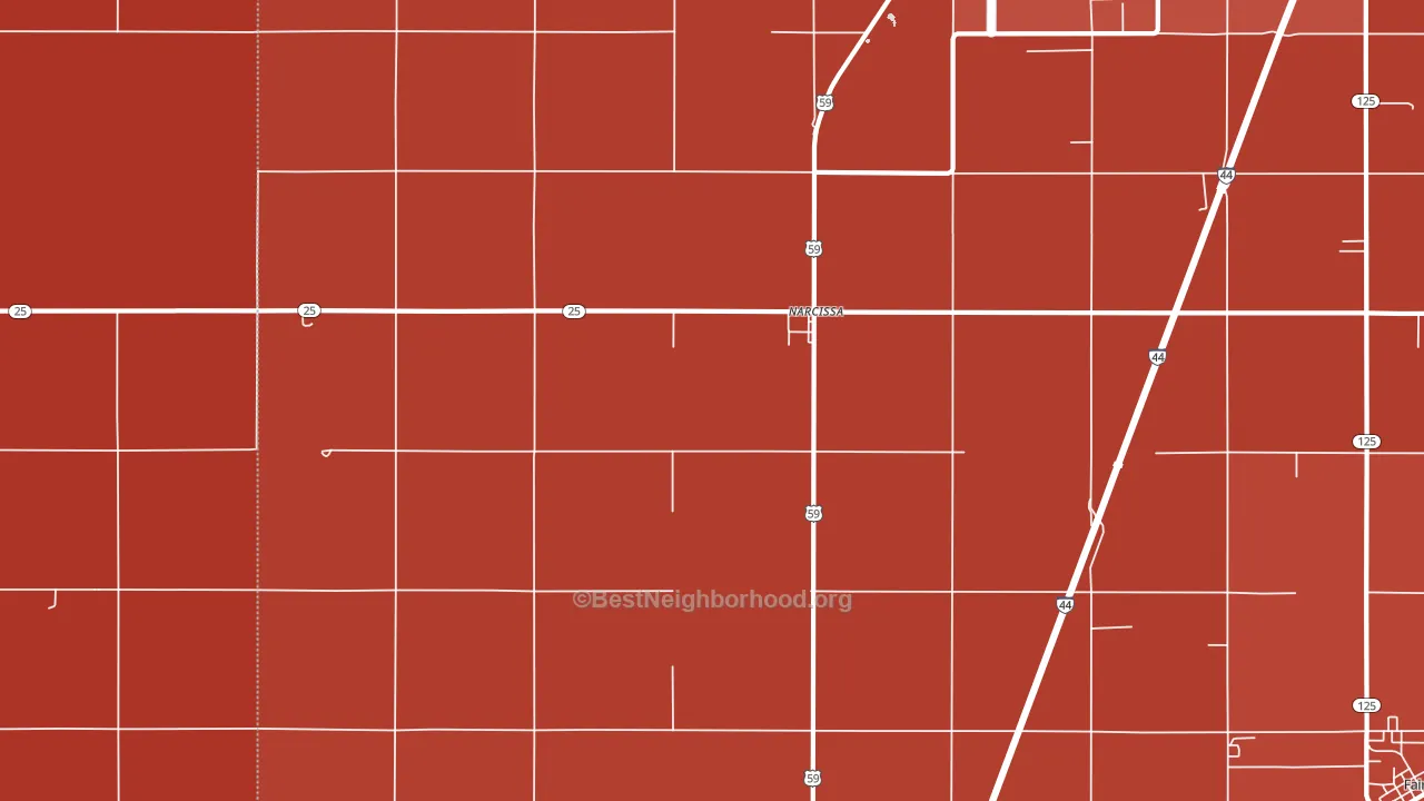 Narcissa, OK block-group political-lean map