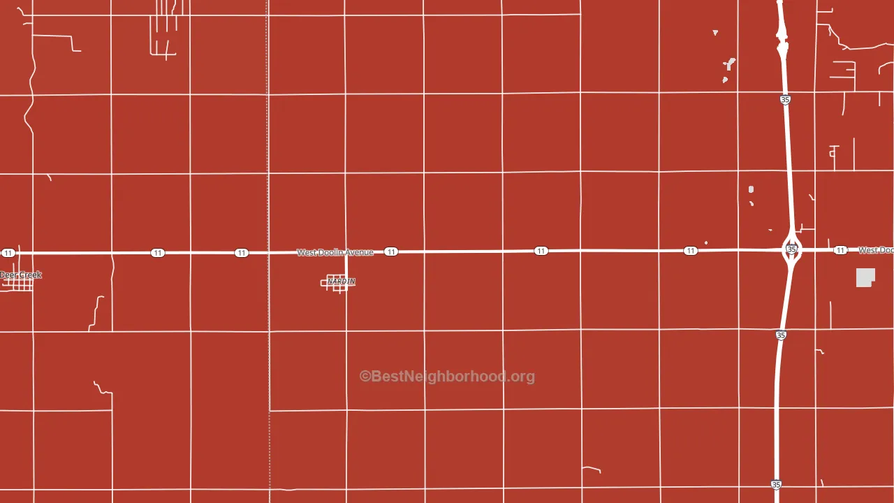 Nardin, OK block-group political-lean map