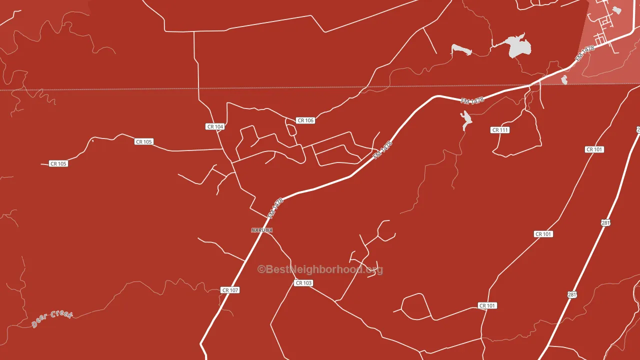 Naruna, TX block-group political-lean map