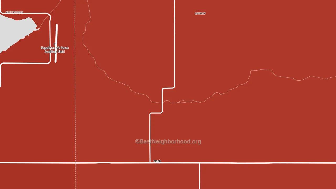 Nash, OK block-group political-lean map