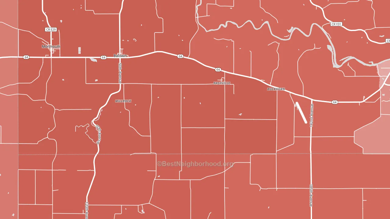 Nashville, IA block-group political-lean map