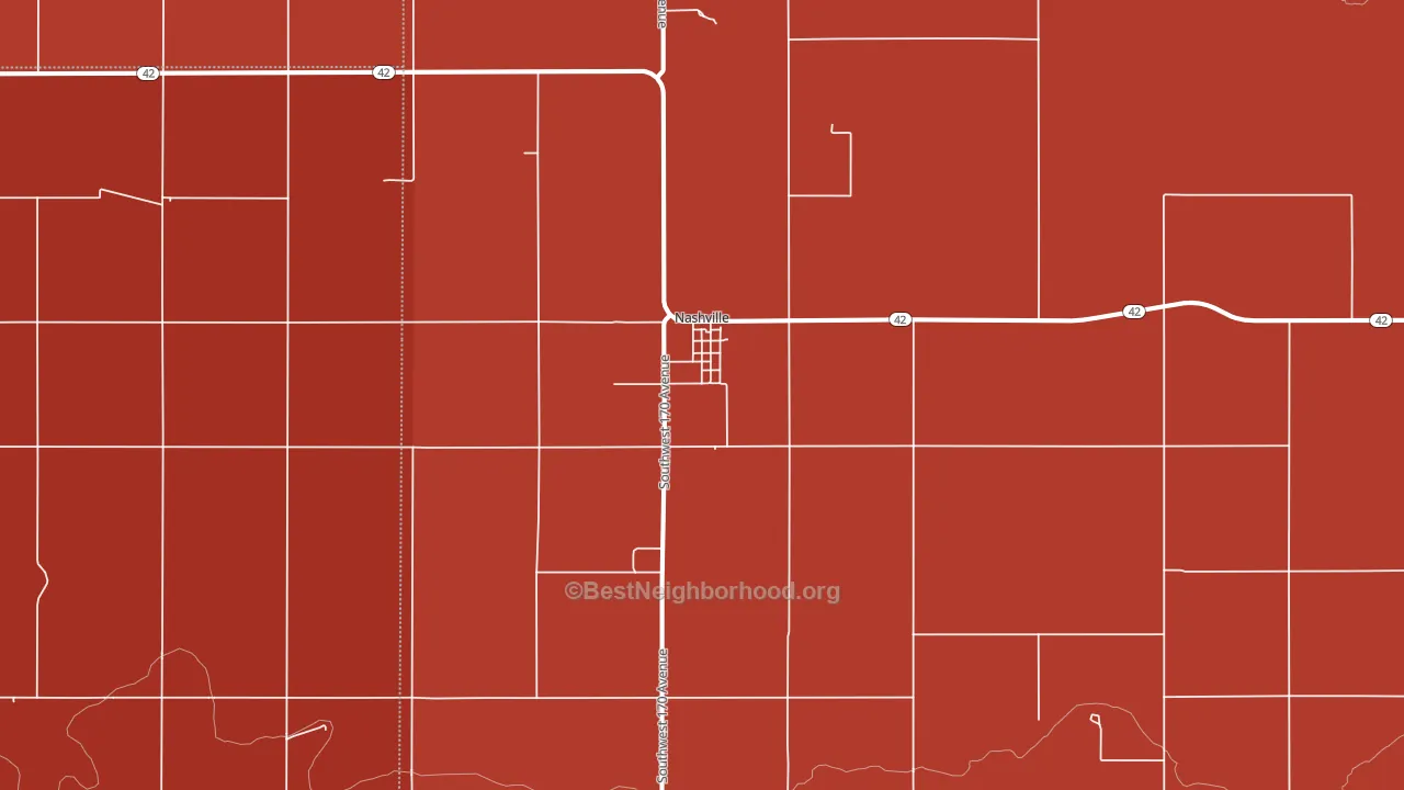 Nashville, KS block-group political-lean map