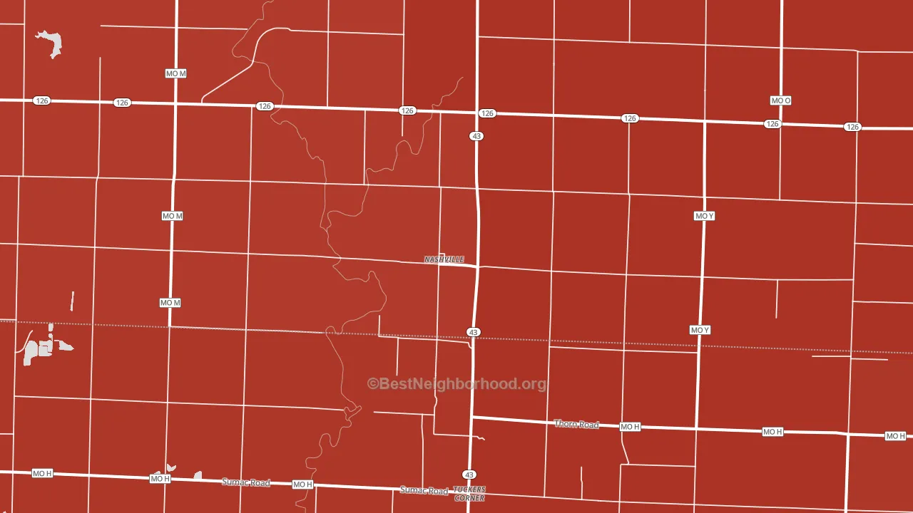 Nashville, MO block-group political-lean map