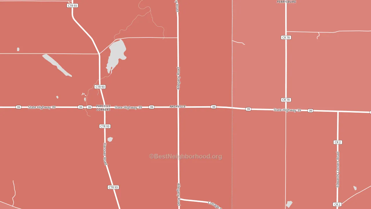 Nashville, NY block-group political-lean map