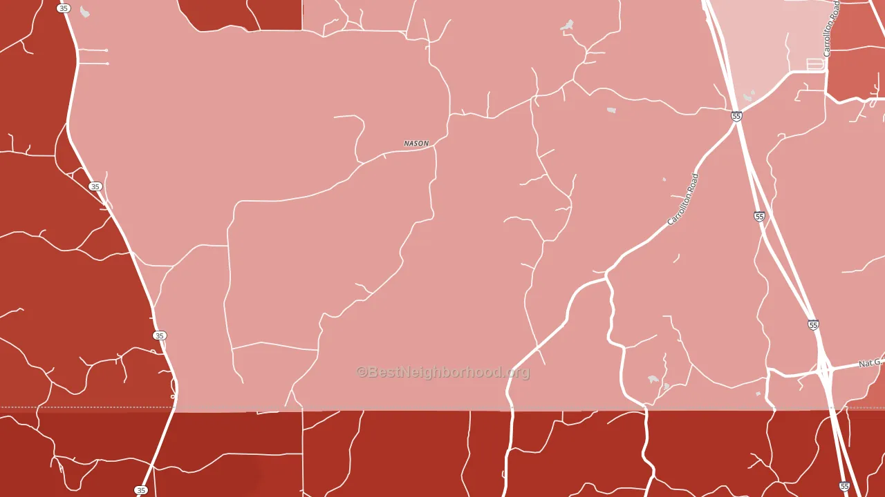 Nason, MS block-group political-lean map