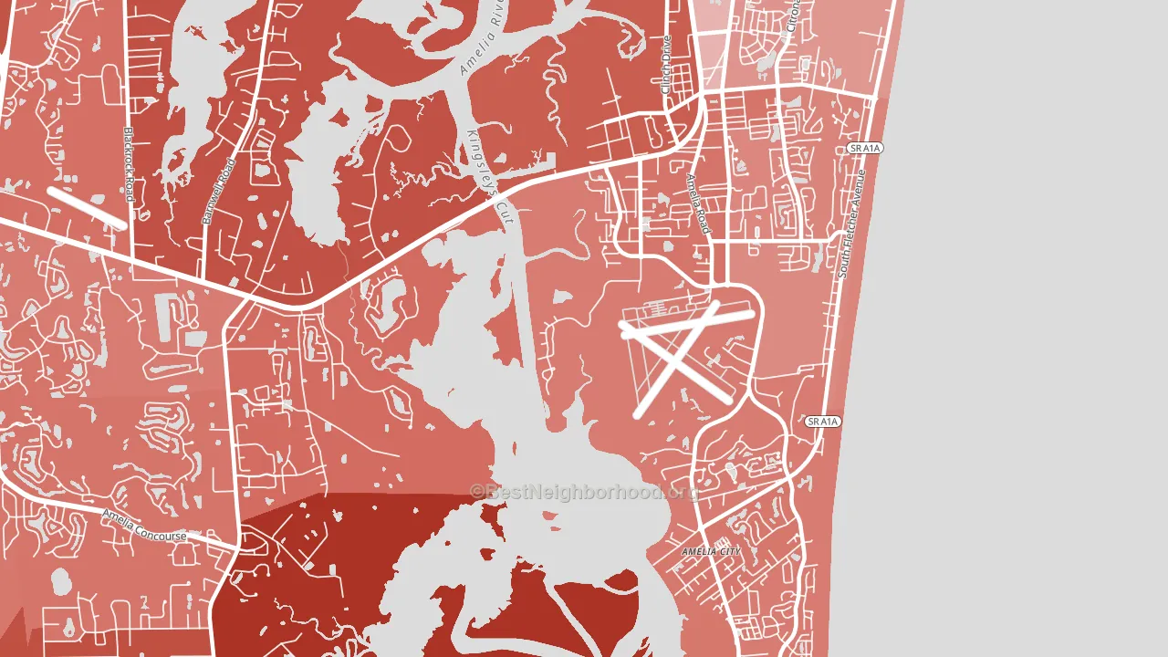 Nassau Village, FL block-group political-lean map