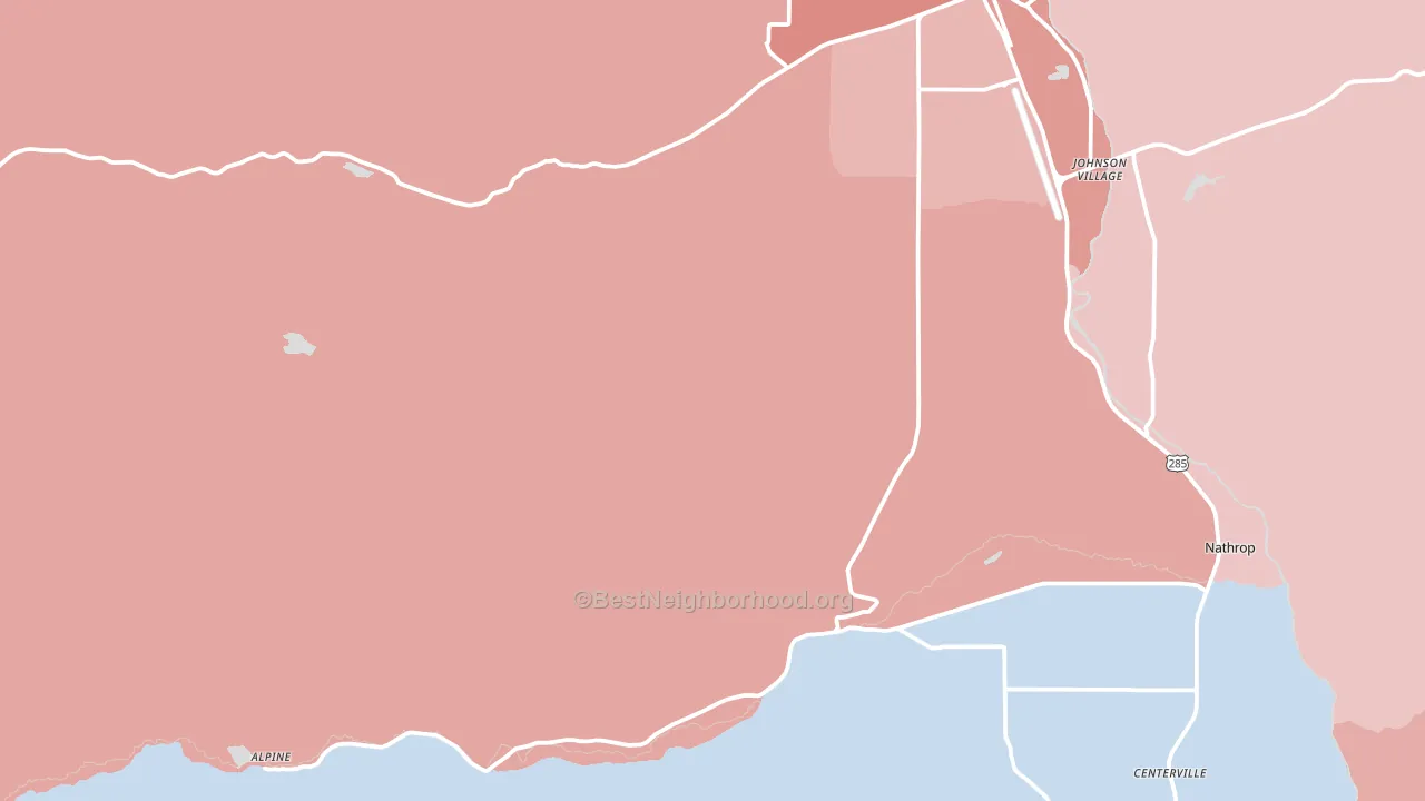 Nathrop, CO block-group political-lean map