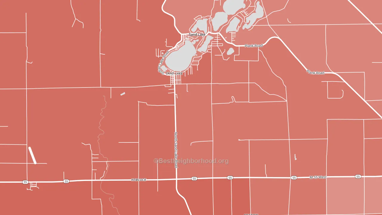 National City, MI block-group political-lean map