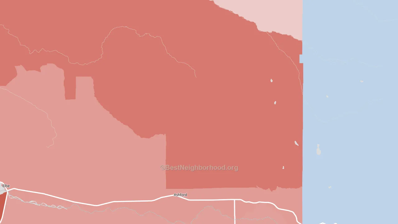 National, WA block-group political-lean map