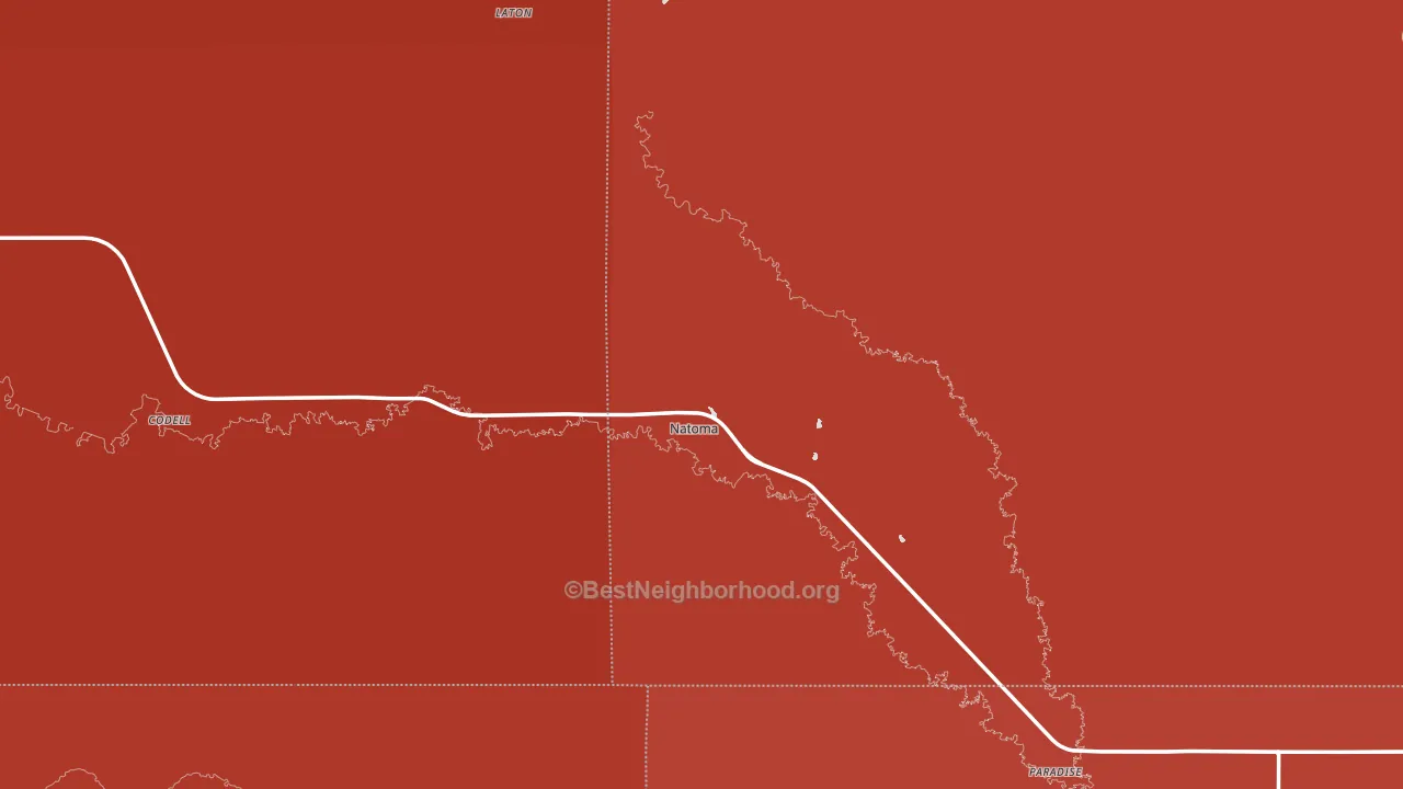 Natoma, KS block-group political-lean map