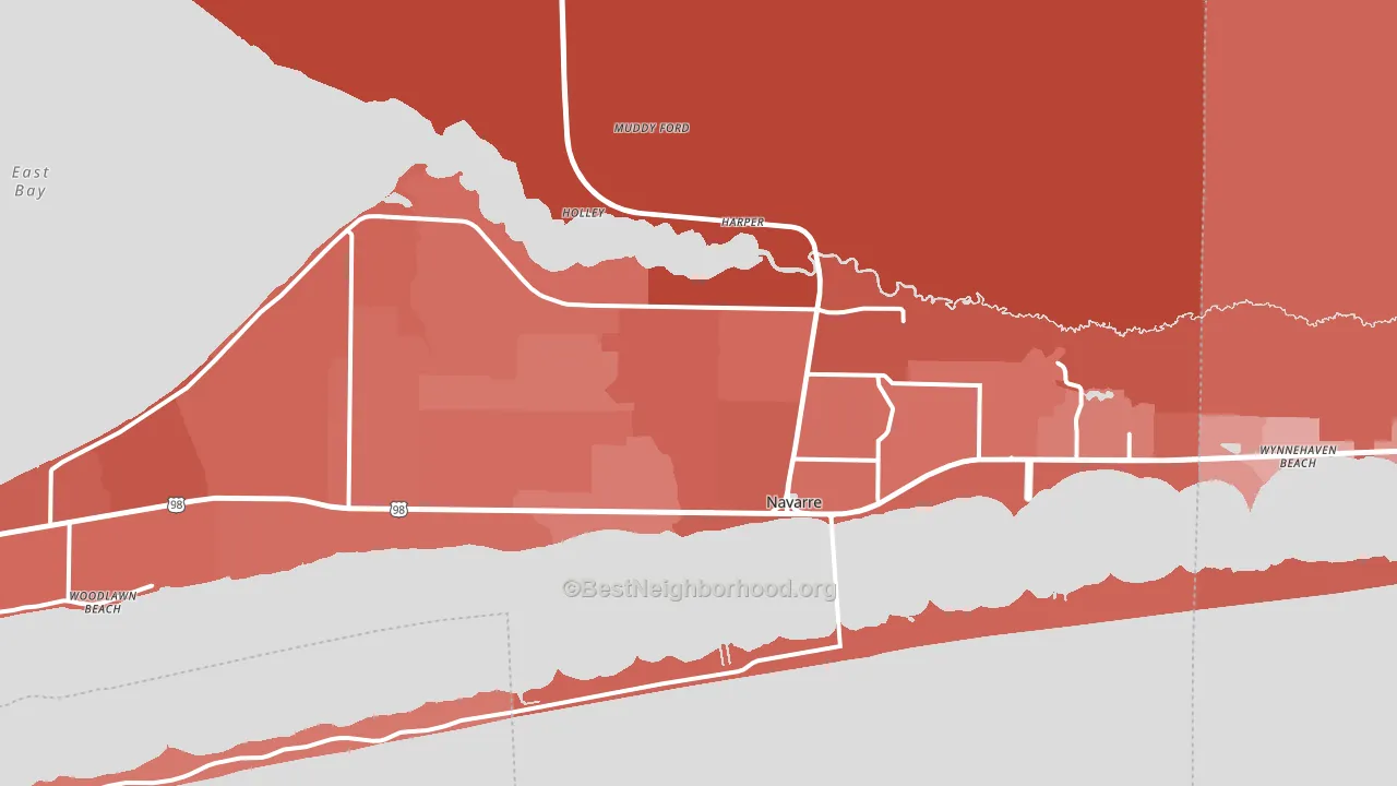 Navarre, FL block-group political-lean map