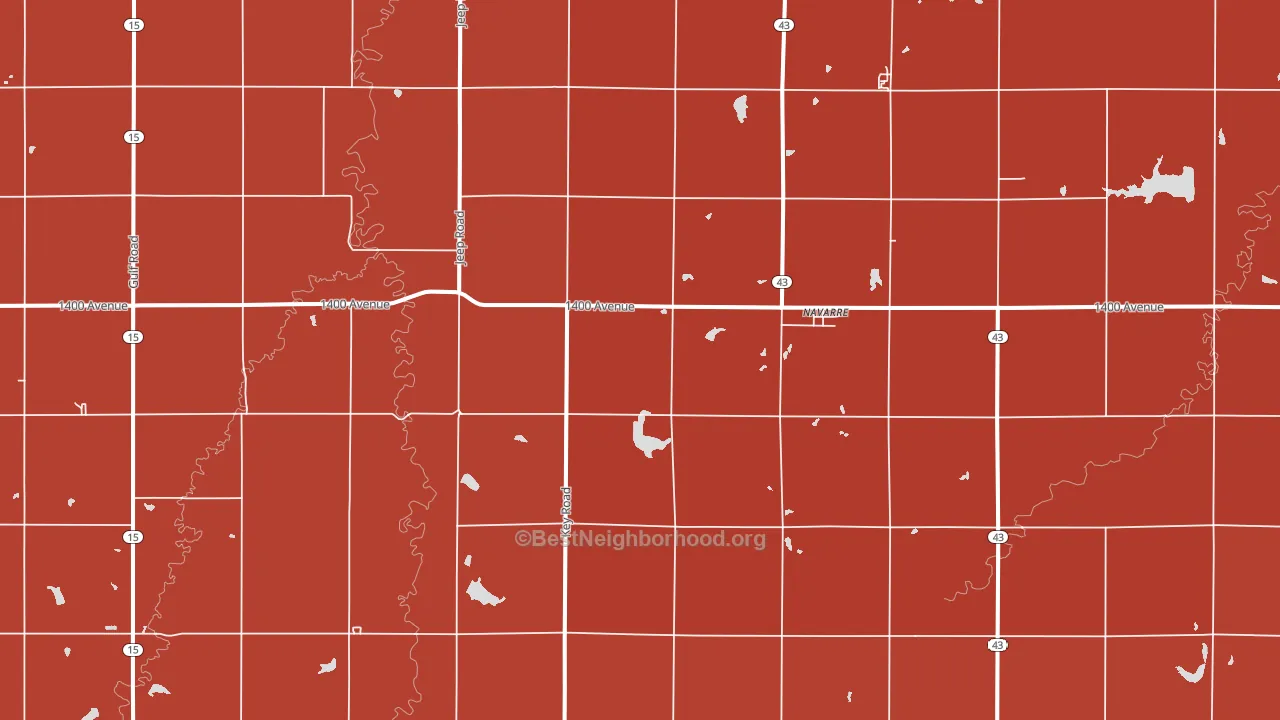Navarre, KS block-group political-lean map