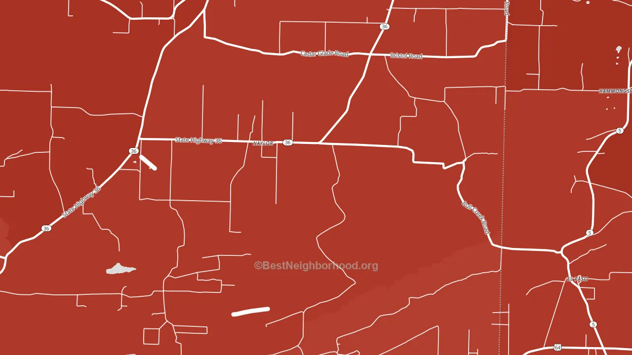 Naylor, AR block-group political-lean map