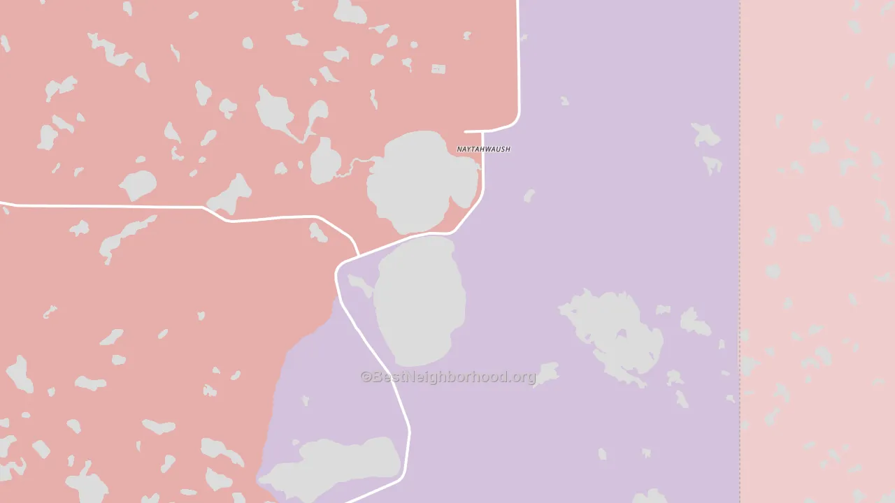 Naytahwaush, MN block-group political-lean map