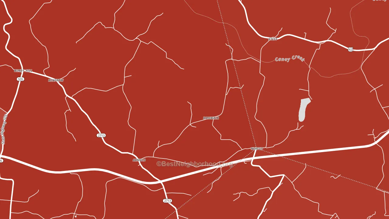 Neafus, KY block-group political-lean map
