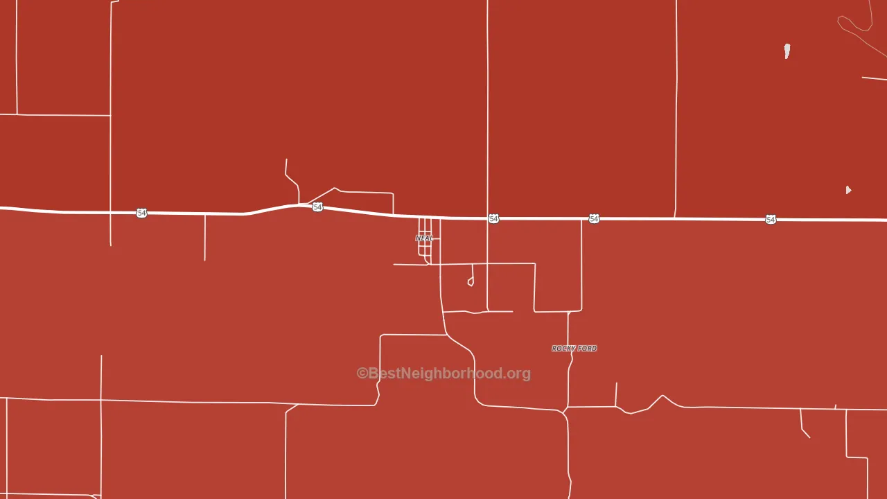 Neal, KS block-group political-lean map