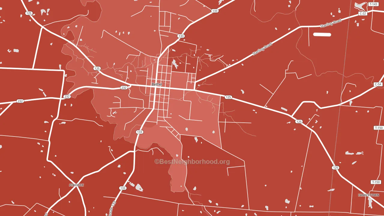 Neals Corner, OH block-group political-lean map