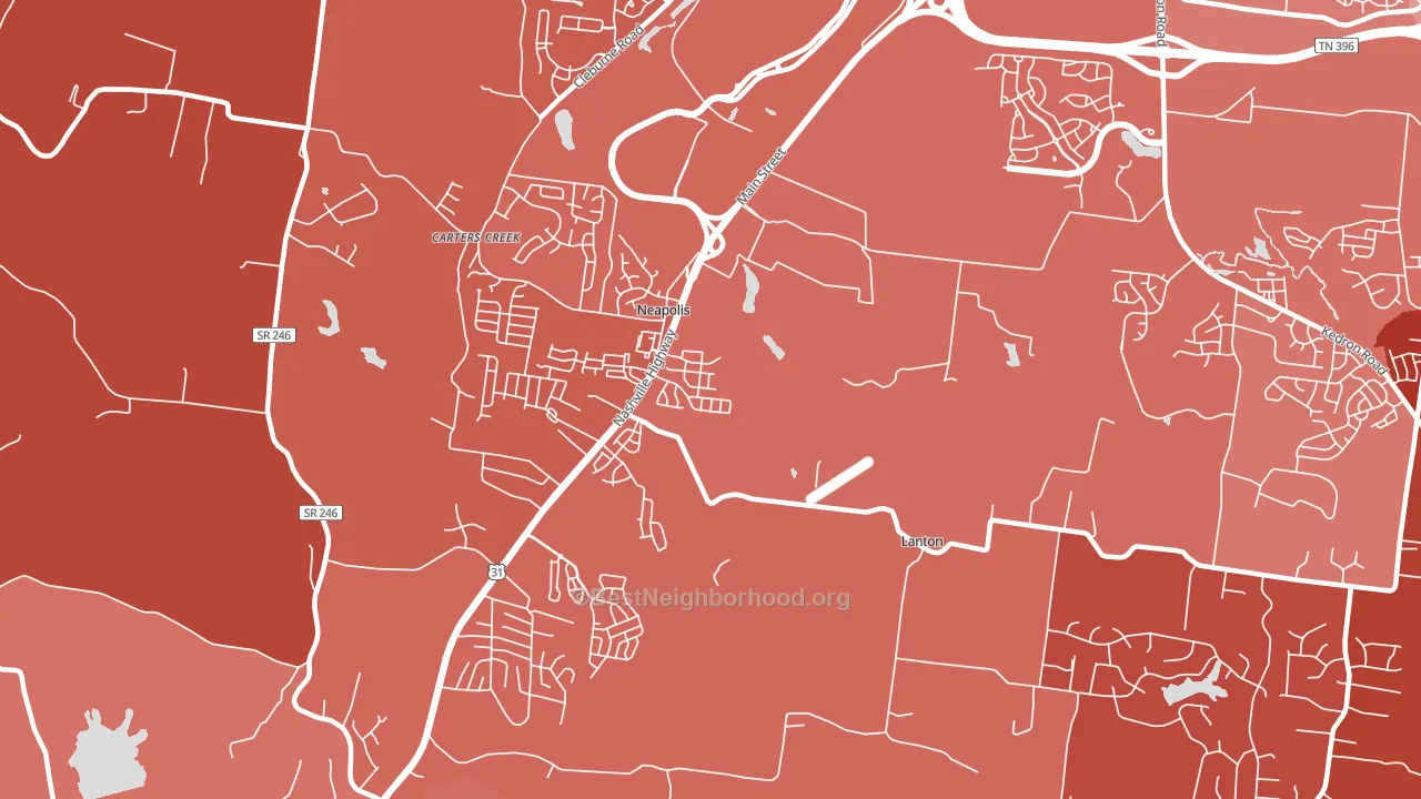 Neapolis, TN block-group political-lean map