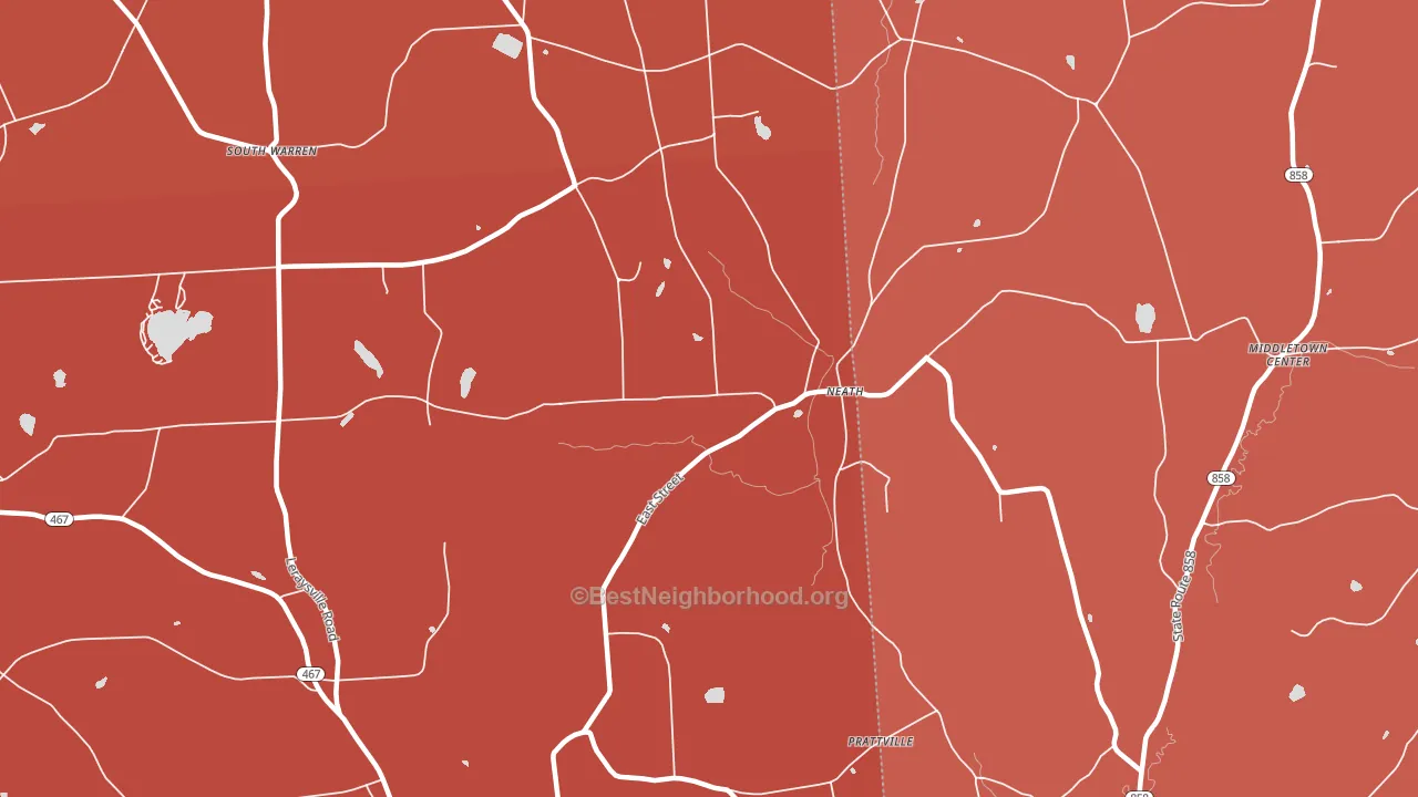 Neath, PA block-group political-lean map