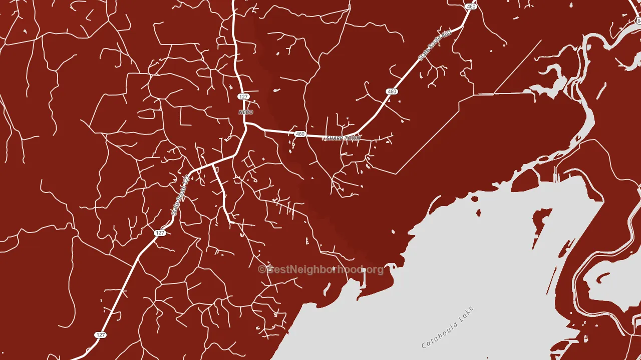 Nebo, LA block-group political-lean map