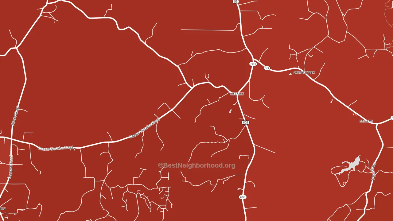 Necaise, MS block-group political-lean map