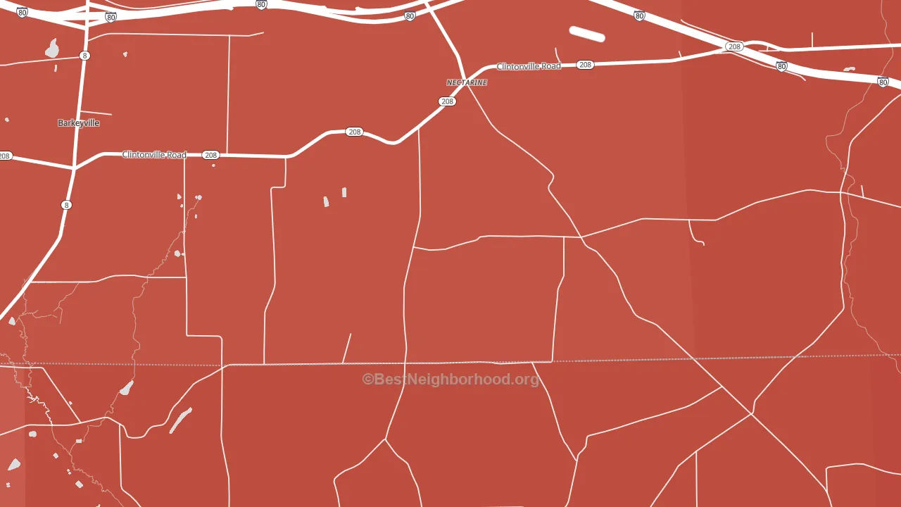 Nectarine, PA block-group political-lean map