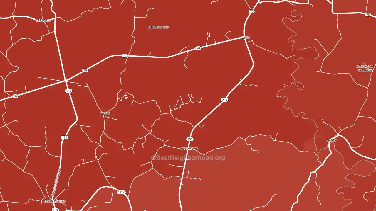 Needmore, KY block-group political-lean map