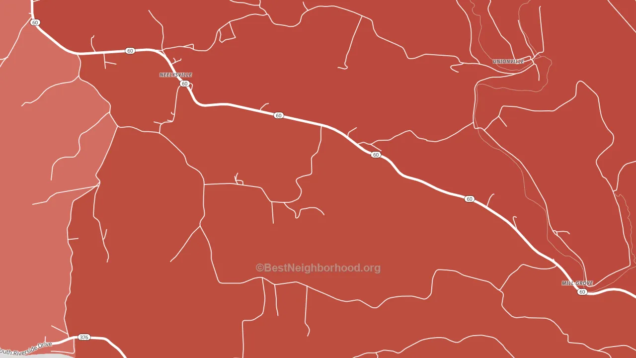 Neelysville, OH block-group political-lean map