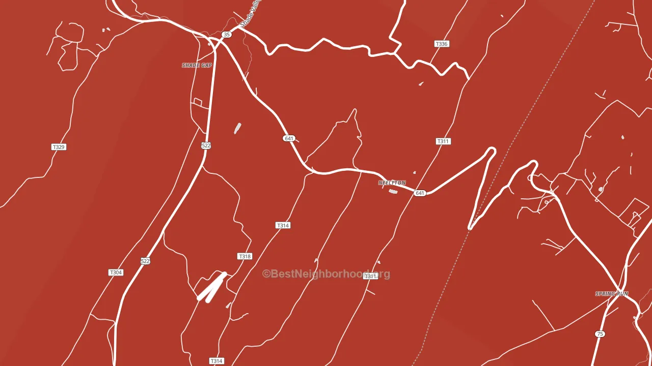 Neelyton, PA block-group political-lean map