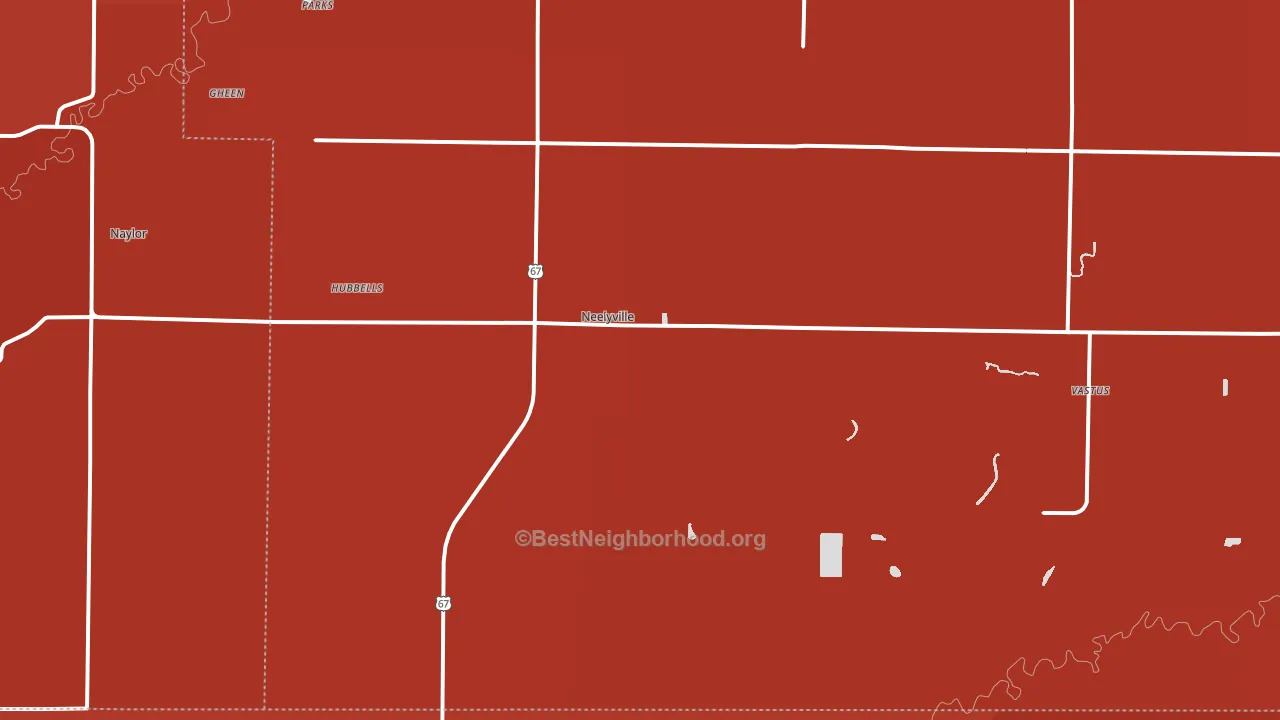 Neelyville, MO block-group political-lean map