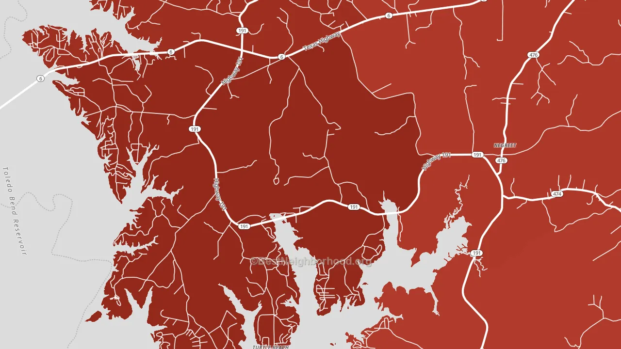 Negreet, LA block-group political-lean map