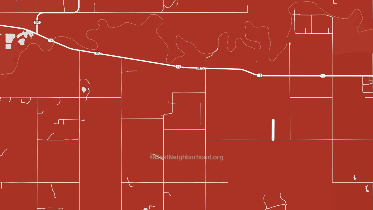 Neill, OK block-group political-lean map