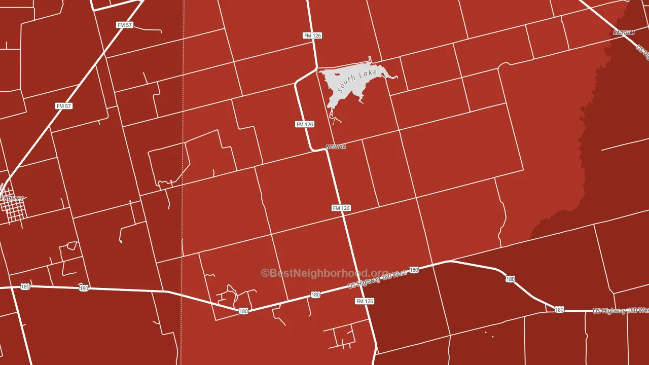 Neinda, TX block-group political-lean map