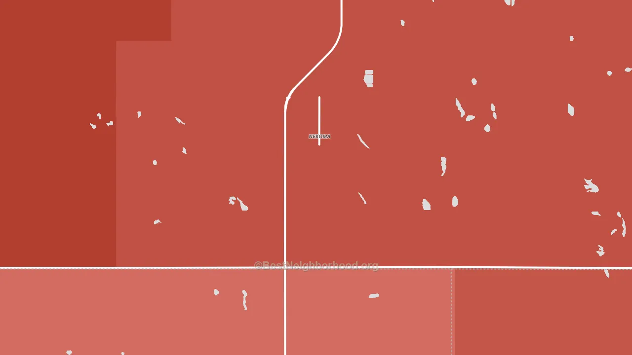 Nekoma, ND block-group political-lean map