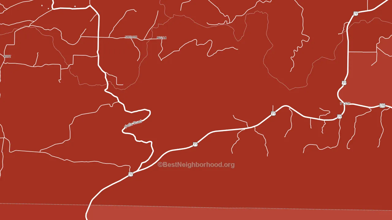 Nella, AR block-group political-lean map