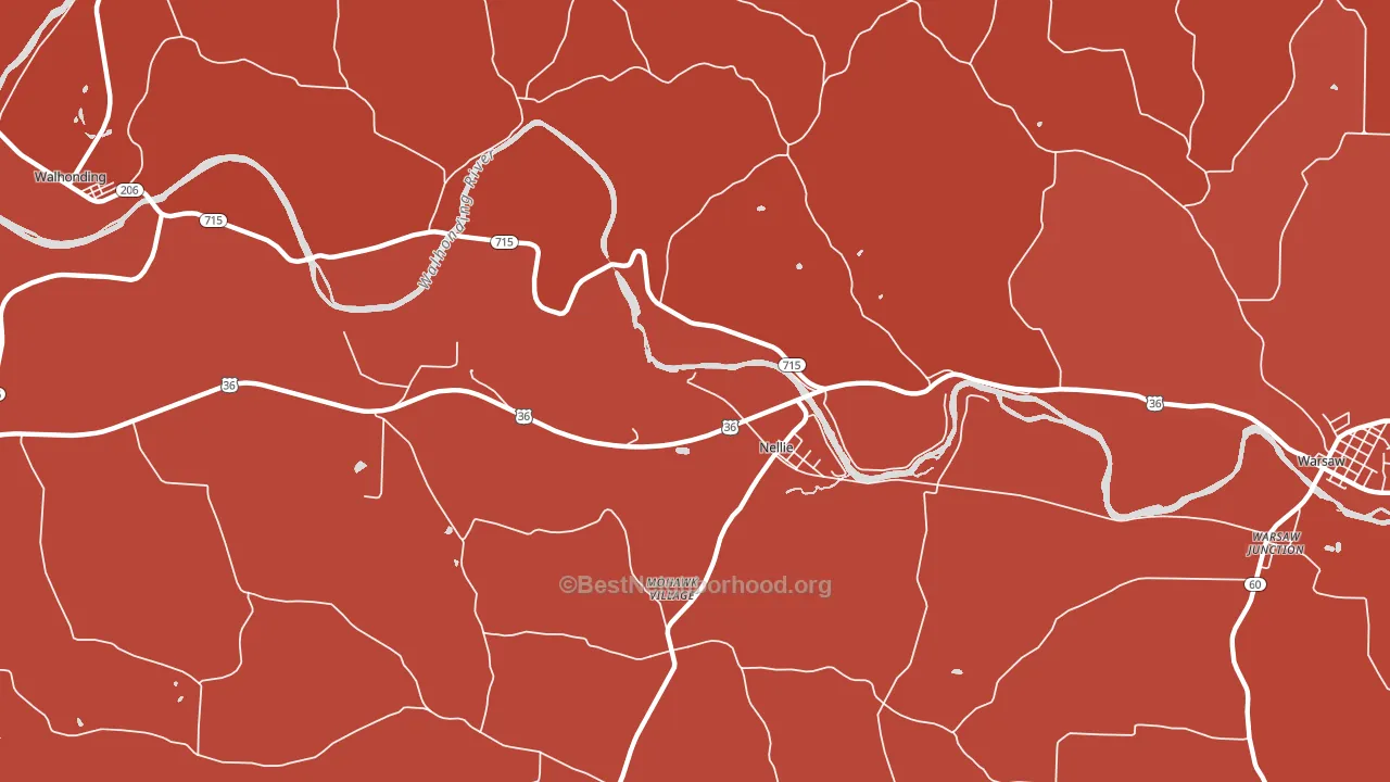 Nellie, OH block-group political-lean map