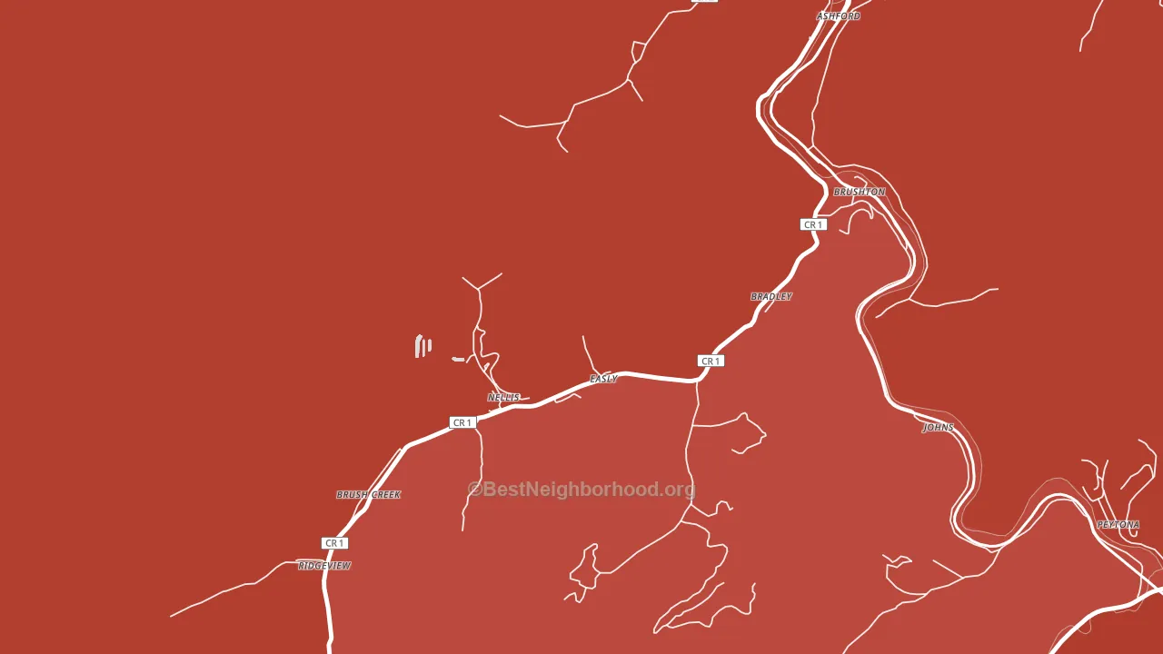 Nellis, WV block-group political-lean map