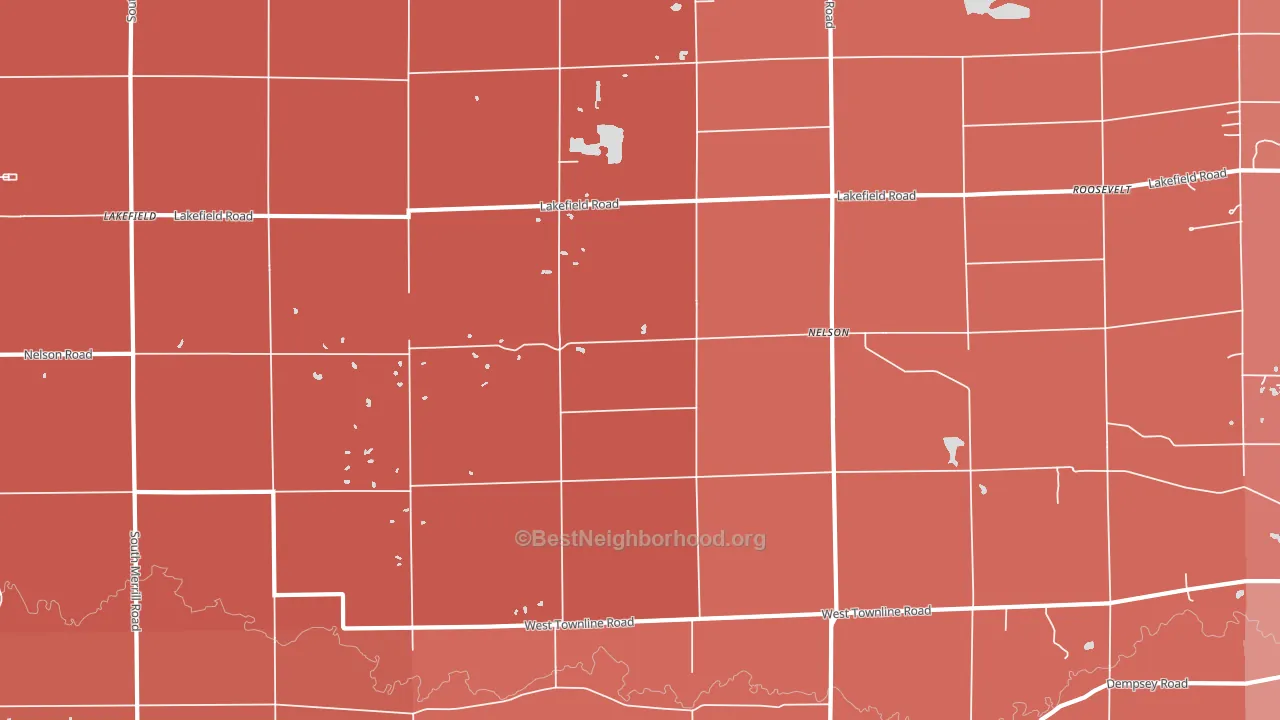 Nelson, MI block-group political-lean map
