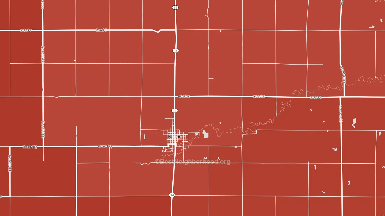 Nelson, NE block-group political-lean map