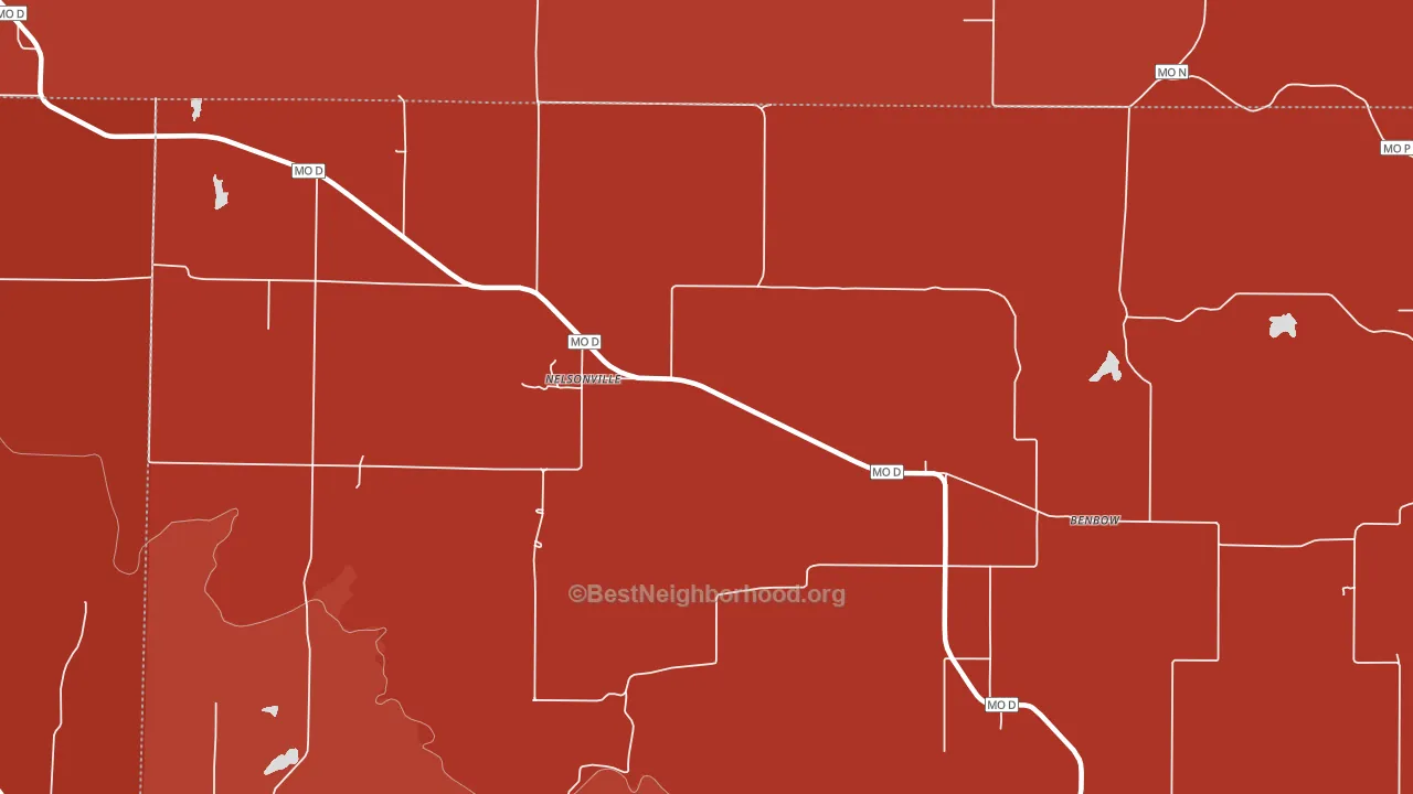 Nelsonville, MO block-group political-lean map