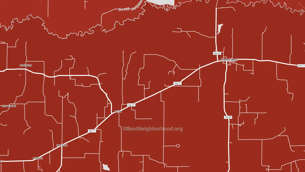 Nelta, TX block-group political-lean map