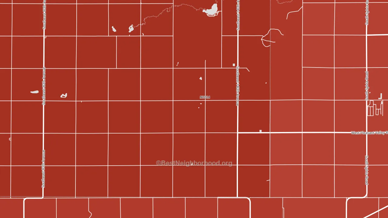 Neola, KS block-group political-lean map