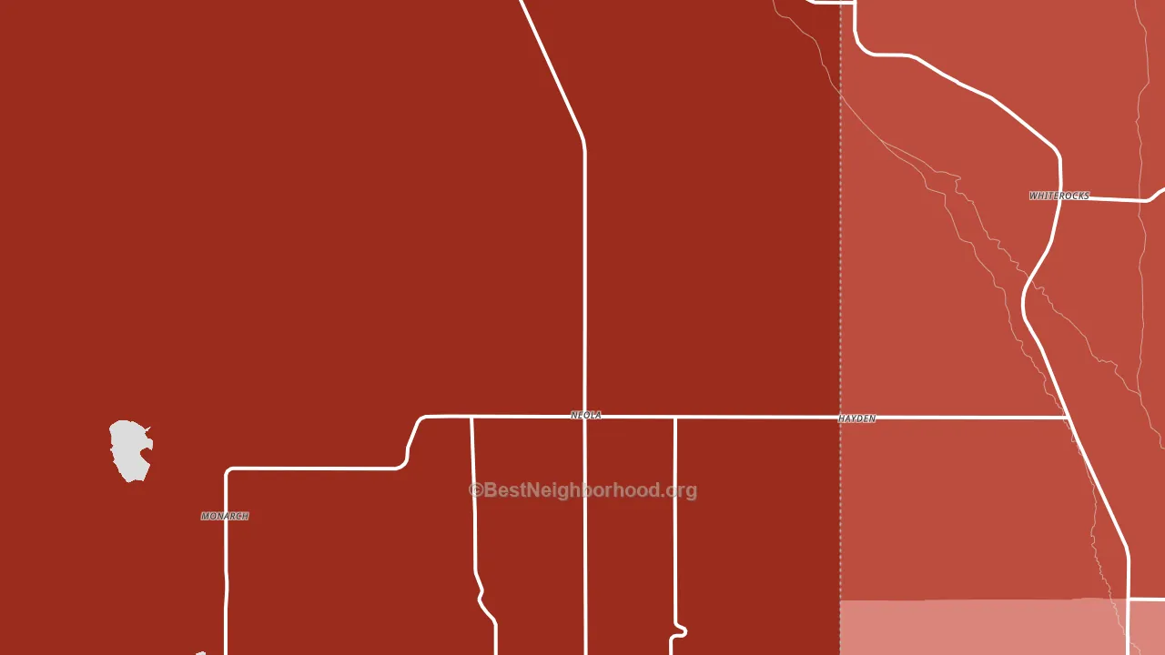 Neola, UT block-group political-lean map