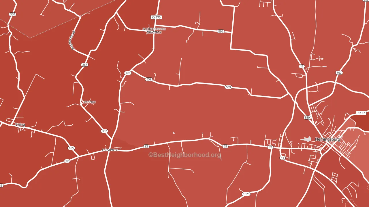 Nepton, KY block-group political-lean map