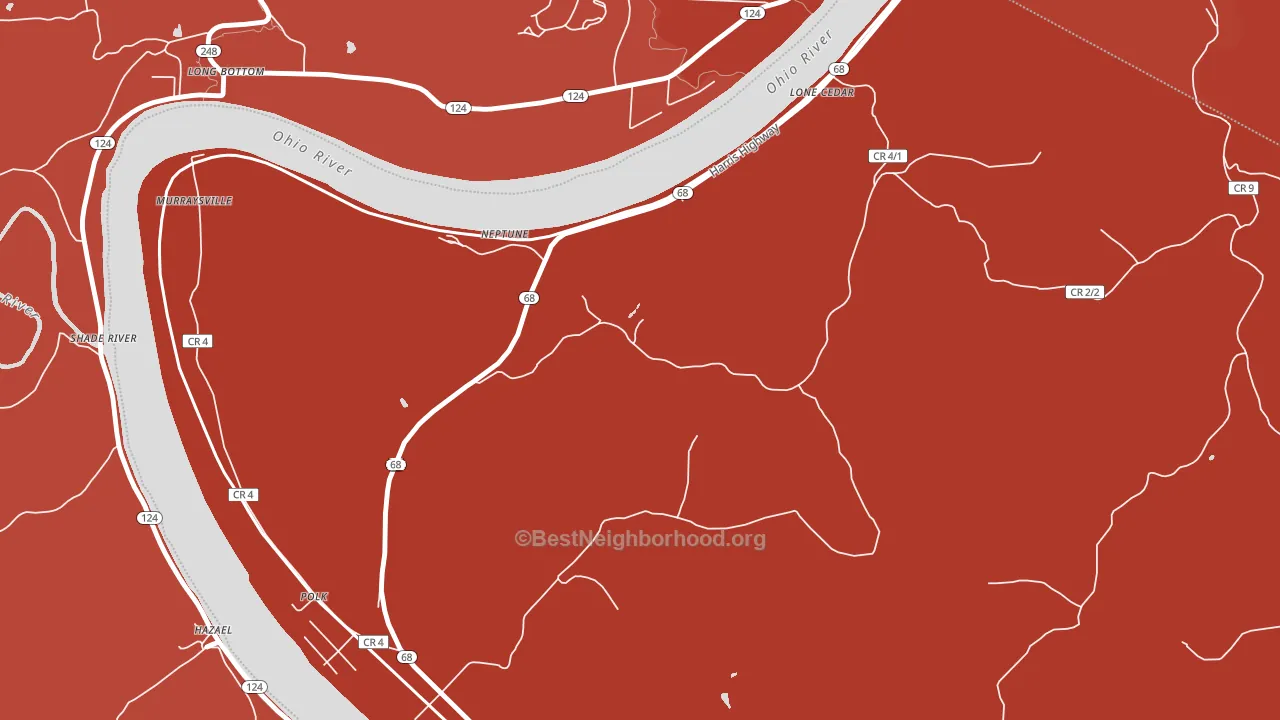 Neptune, WV block-group political-lean map