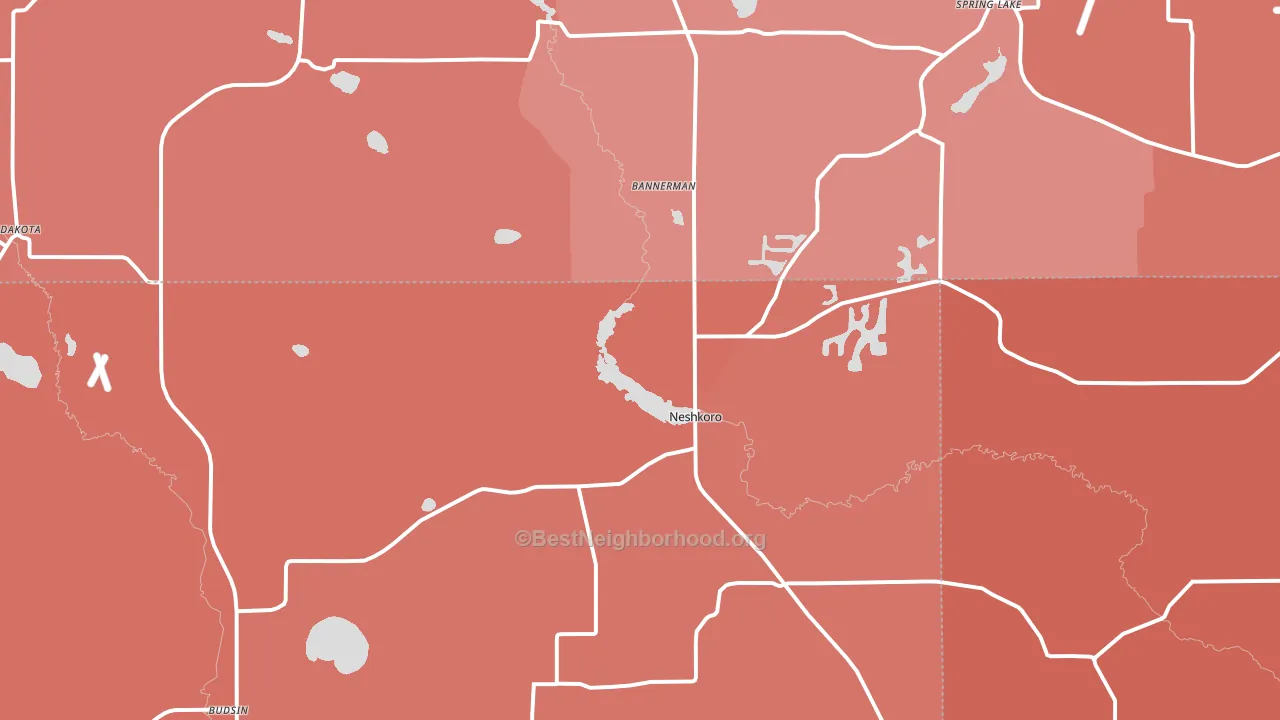 Neshkoro, WI block-group political-lean map