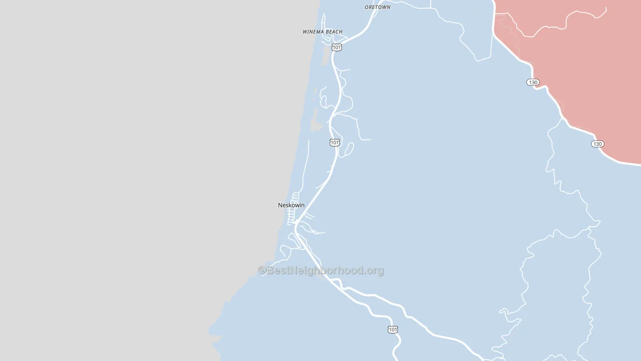 Neskowin, OR block-group political-lean map