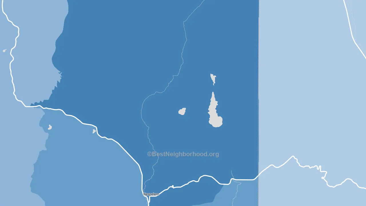 Nespelem Community, WA block-group political-lean map