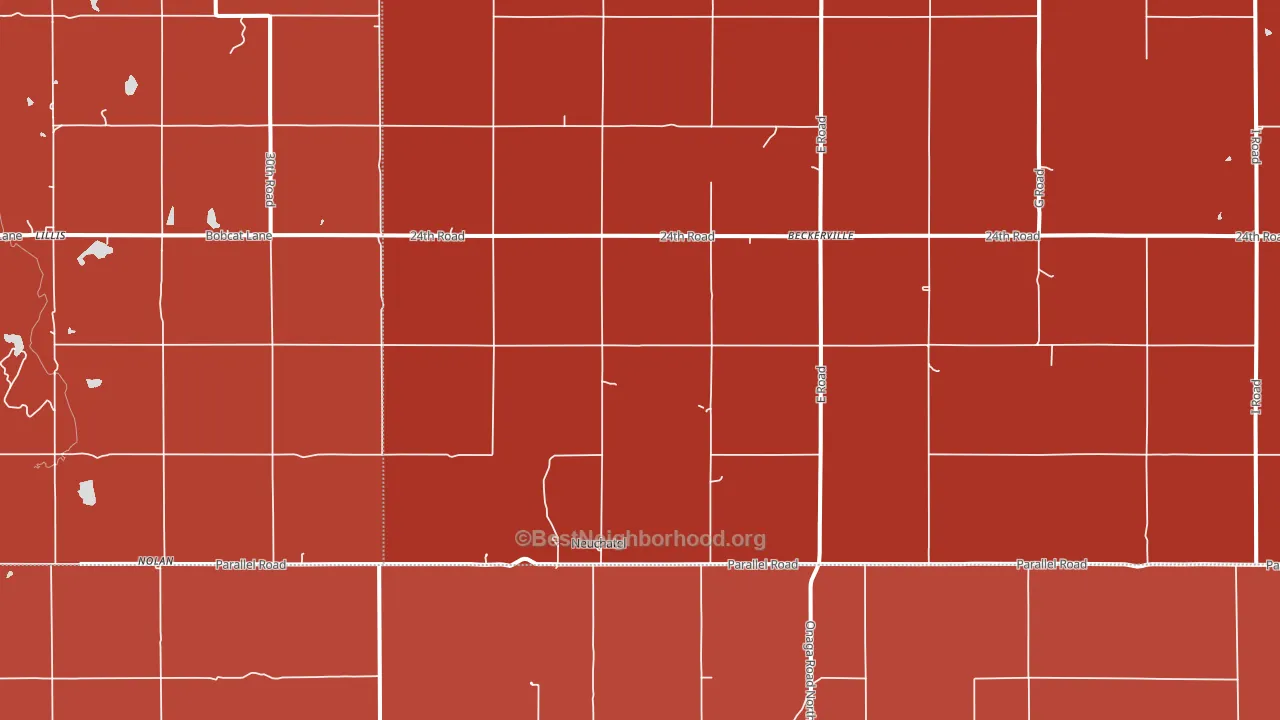 Neuchatel, KS block-group political-lean map