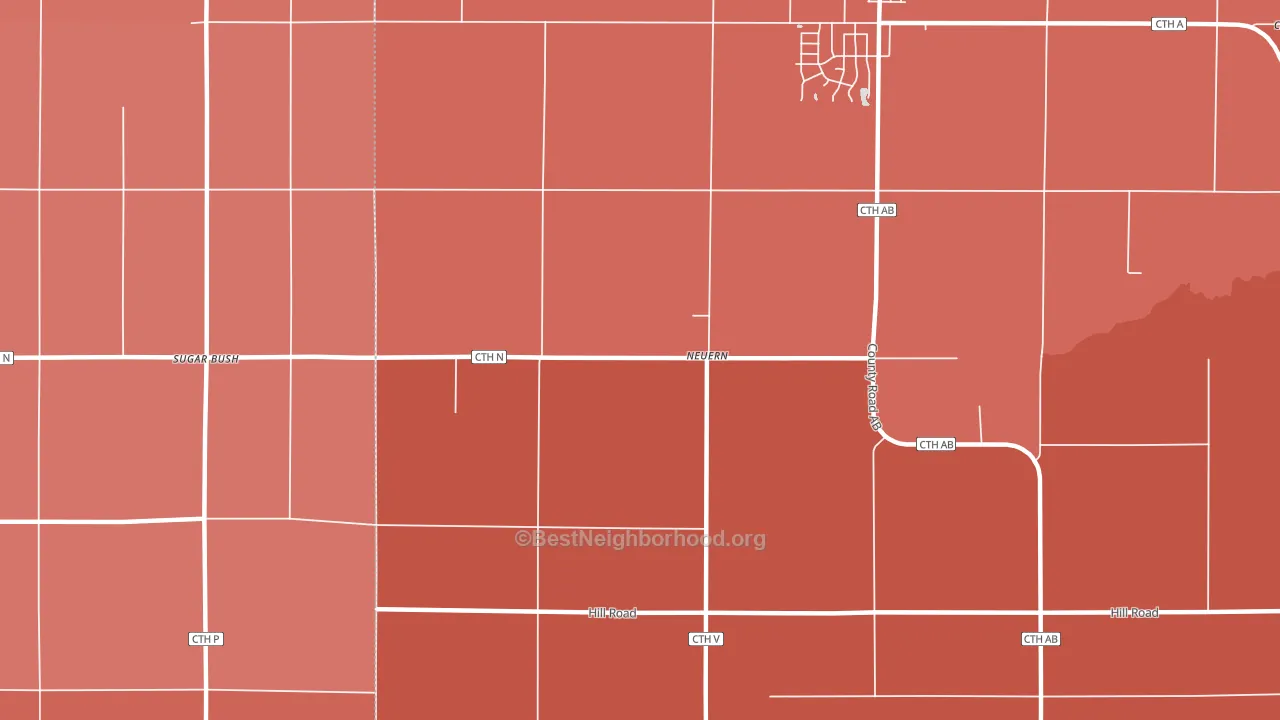 Neuern, WI block-group political-lean map